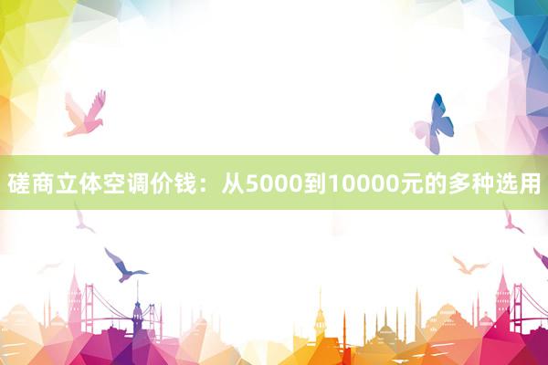 磋商立体空调价钱：从5000到10000元的多种选用